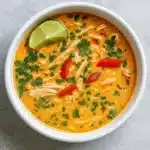 Creamy Thai Coconut Soup in a cozy kitchen