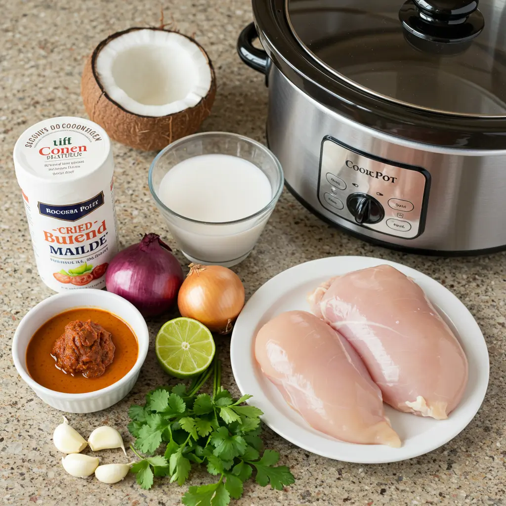 Ingredients for Creamy Thai Coconut Soup