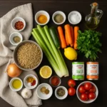 Ingredients for Hearty One-Pot Lentil Stew