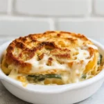 : Ina Garten Green Bean Casserole in farmhouse kitchen