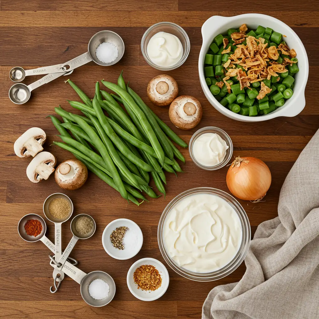 Ingredients for Ina Garten Green Bean Casserole