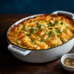 Rotisserie Chicken Casserole fresh from oven