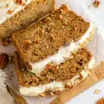 Spiced Apple Zucchini Bread with Cream Cheese Glaze