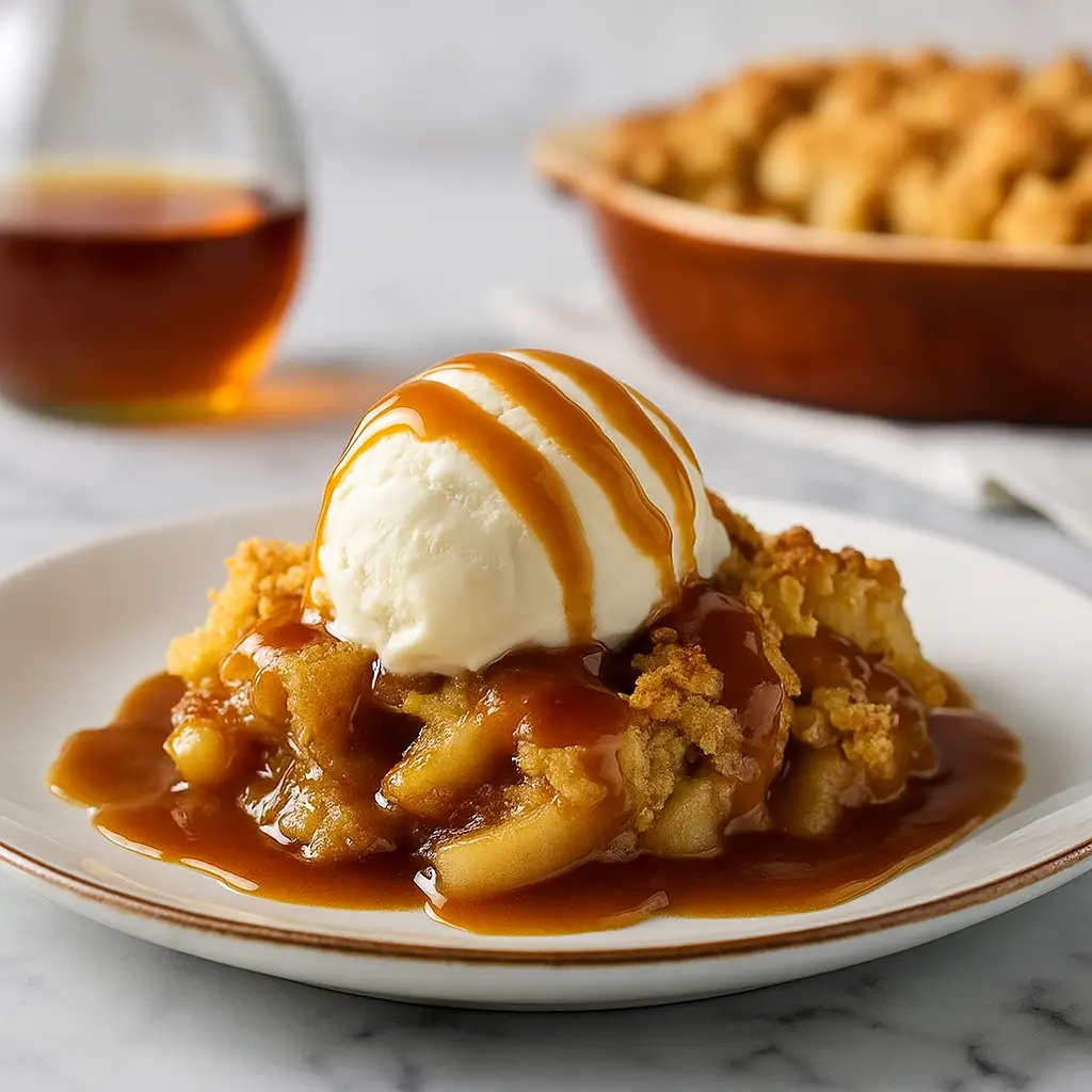 Ingredients for Caramel Apple Cobbler Delight recipe