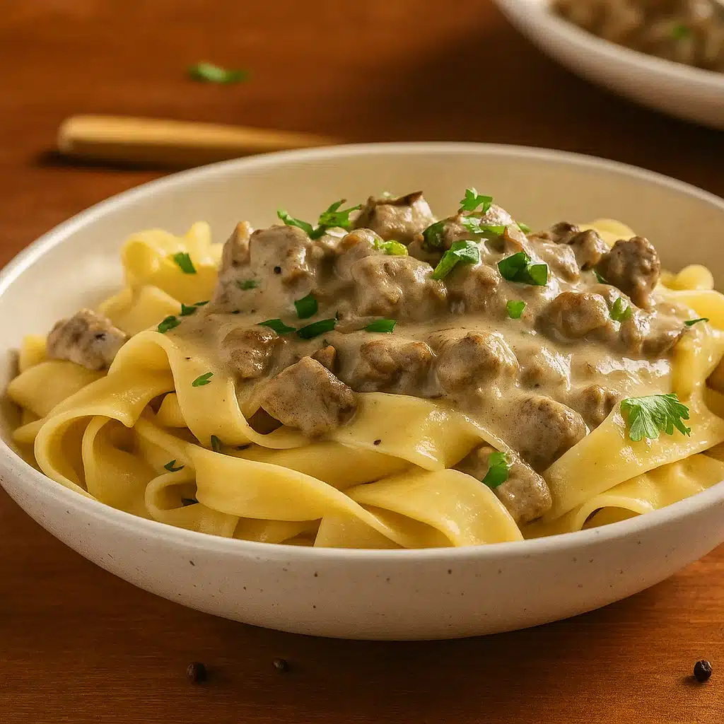 Creamy Ground Beef Stroganoff for Easy Budget Family Dinners