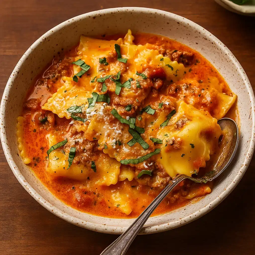 Easy Creamy Lasagna Soup Recipe