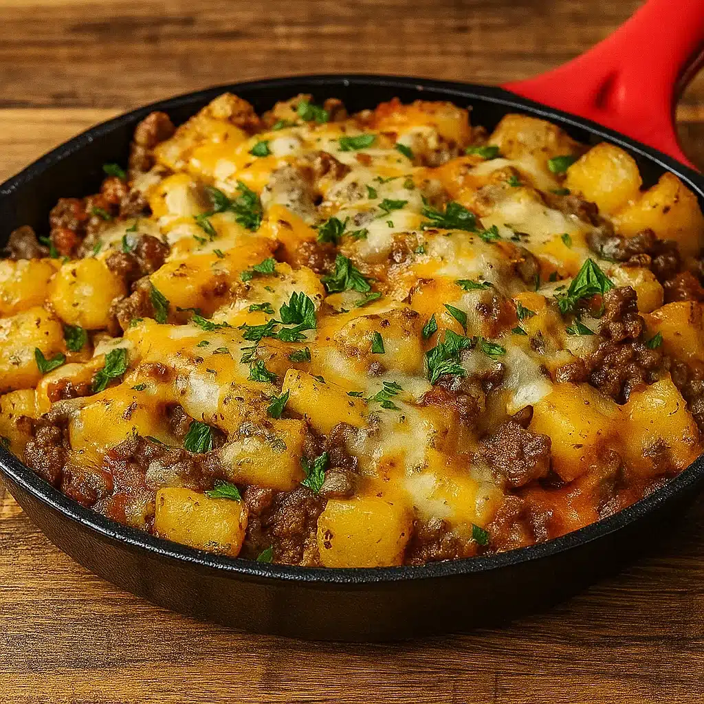 easy-one-pan-cheesy-potato-skillet-dinner