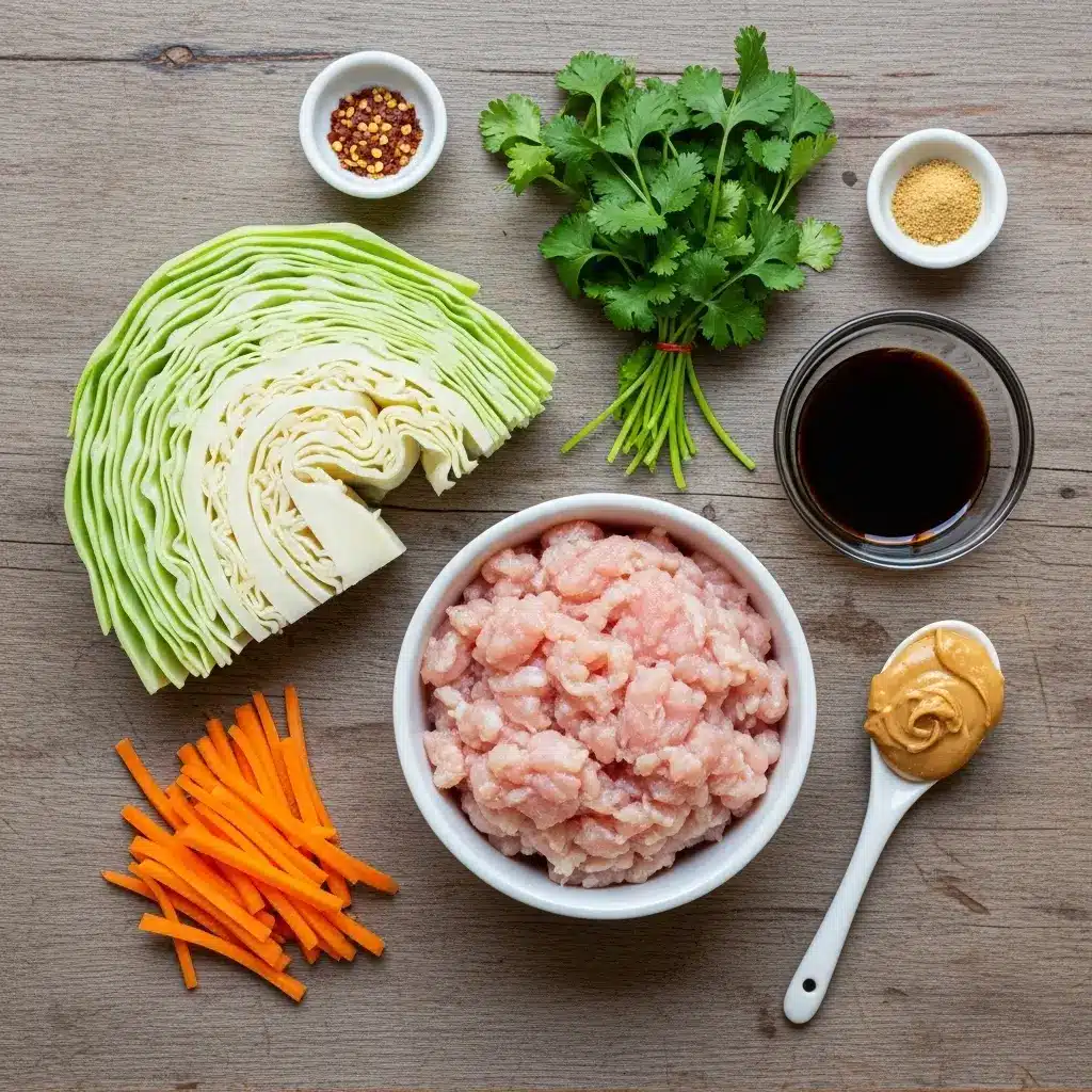 Ingredients for Thai Chicken Cabbage Stir Fry
