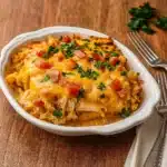 Irresistible King Ranch Chicken Casserole Recipe baked golden and bubbly