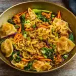 Potsticker Noodle Bowl with Crispy Dumplings