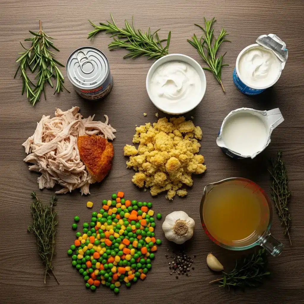Rotisserie Chicken Stuffing Casserole ingredients