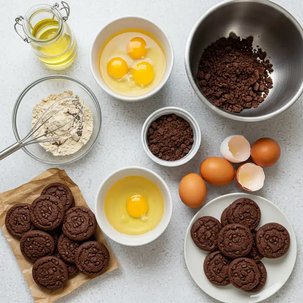 Ingredients for Amazing Slutty Brownies with Cookie Dough