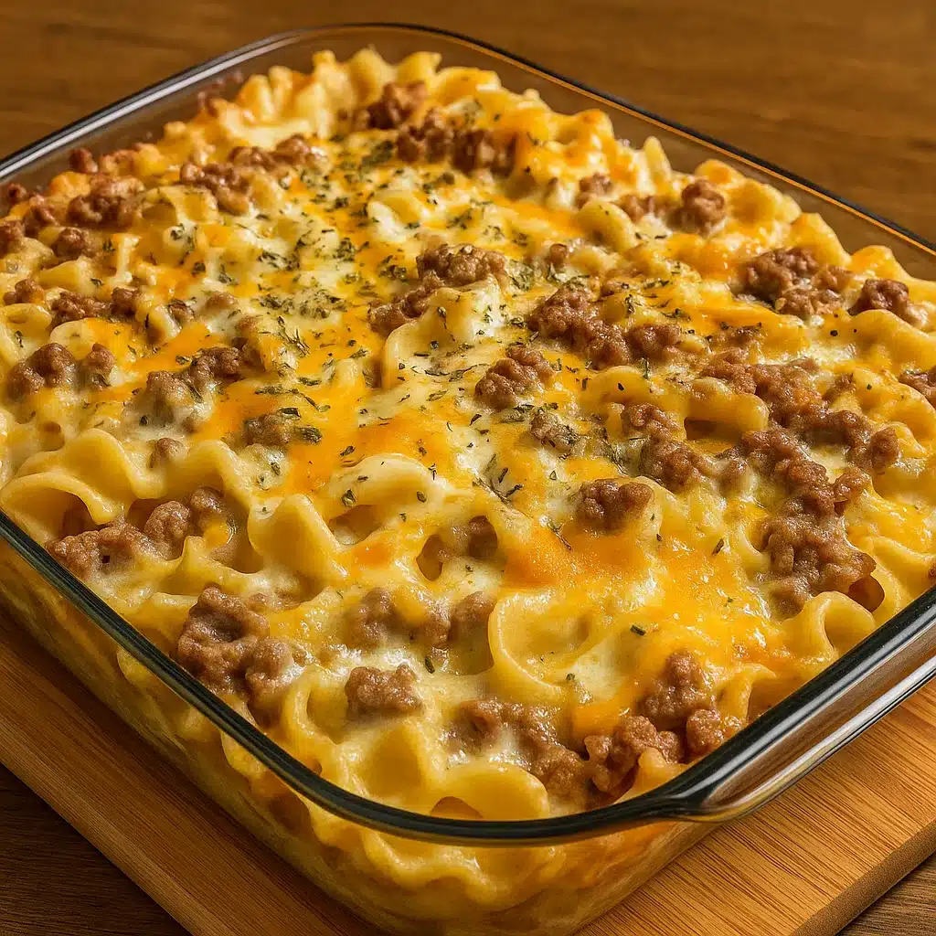 sour cream beef noodle casserole dinner comfort
