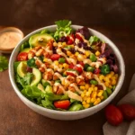 Southwest Salad with fresh ingredients and creamy dressing