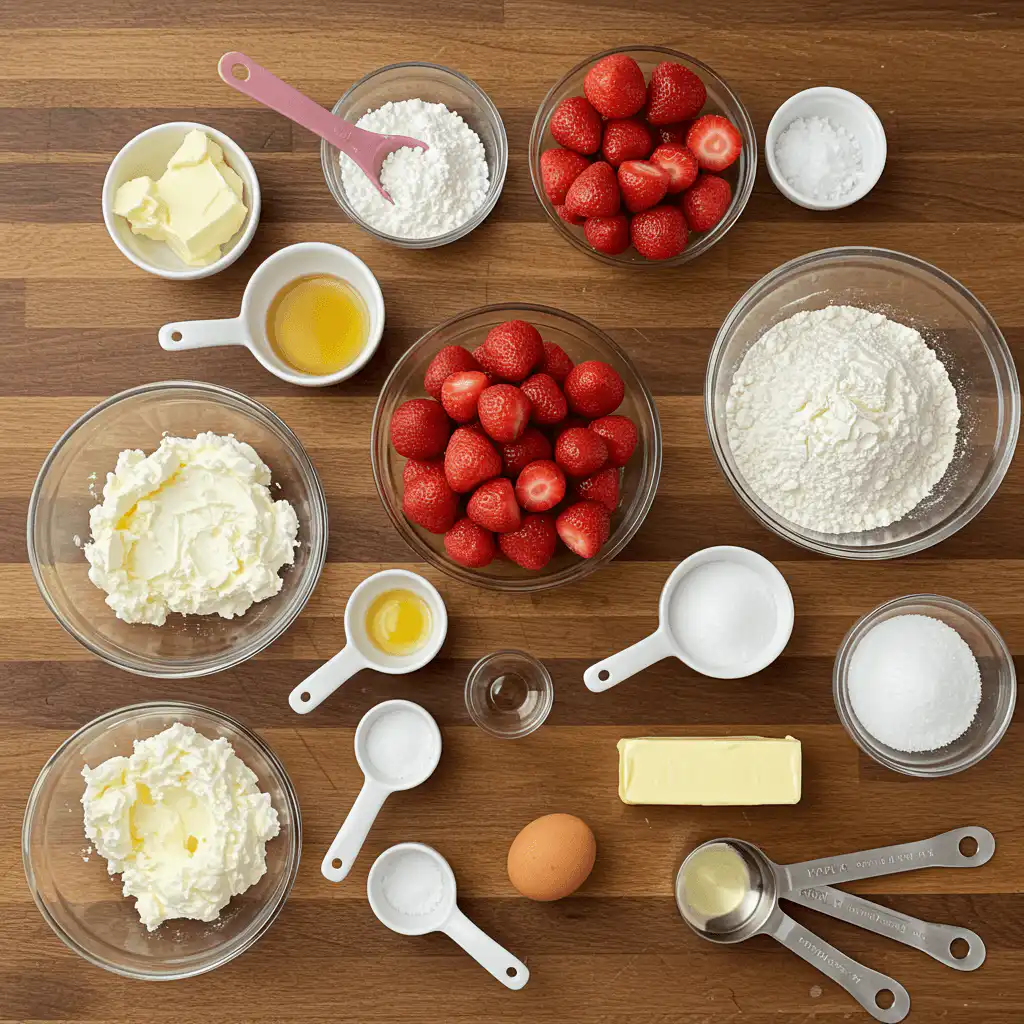 Ingredients for Strawberry Cheesecake Cookies Recipe