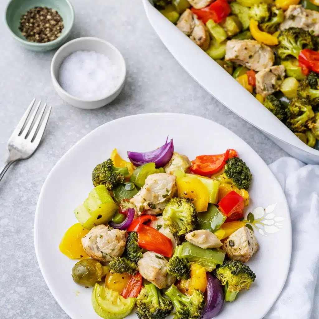 20-Minute Easy Roasted Chicken and Vegetables one-pan meal