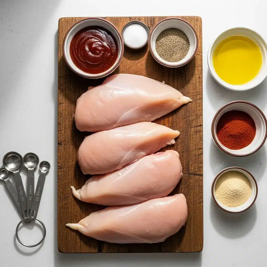 Ingredients for Oven Baked BBQ Chicken Breast