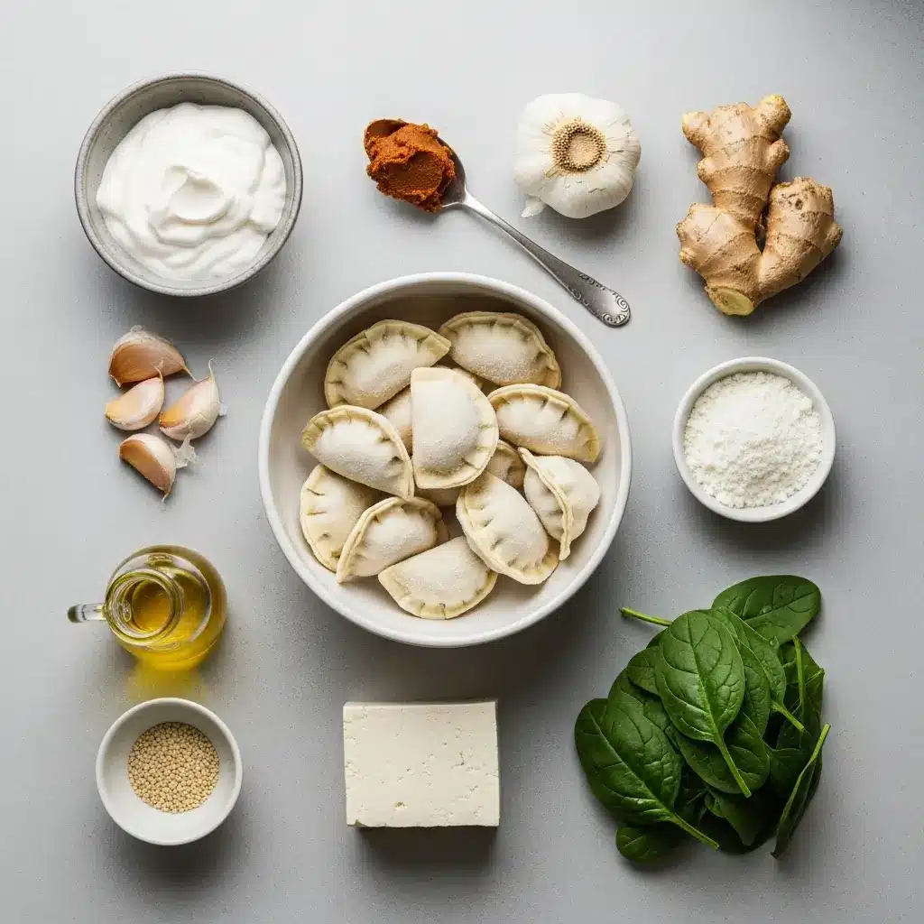 Ingredients for Best Creamy Potsticker Soup