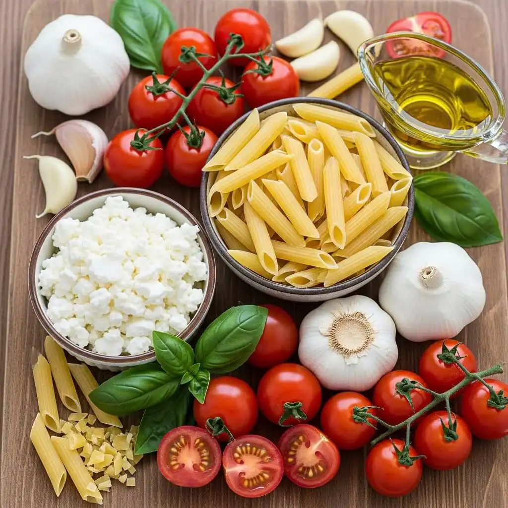 Ingredients for Cottage Cheese Pasta Sauce Recipe