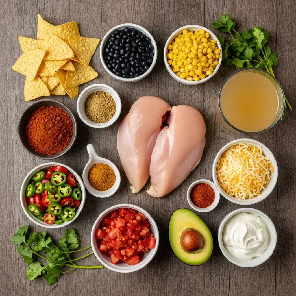 Crockpot Chicken Tortilla Soup ingredients