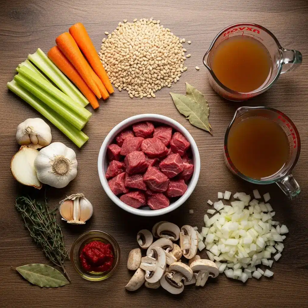 Gordon Ramsay Beef Barley Soup recipe ingredients