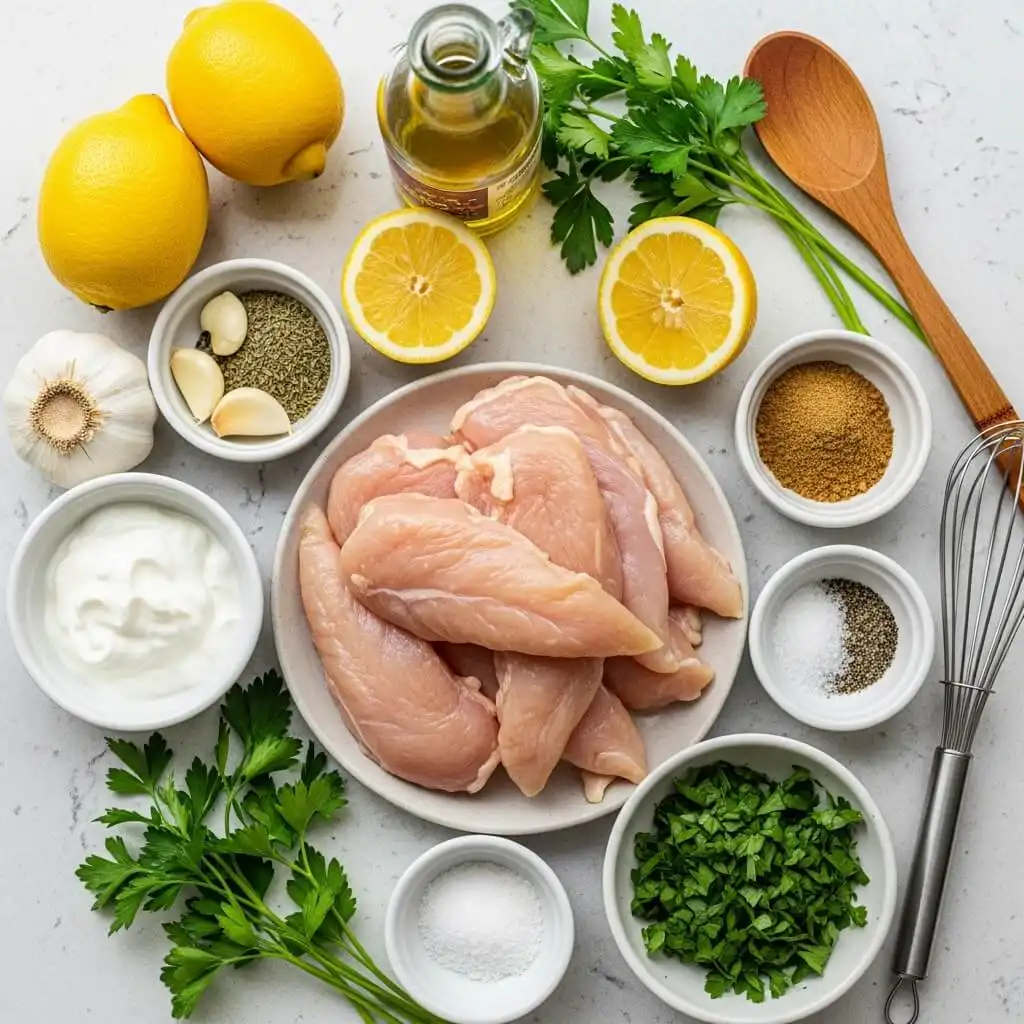 Ingredients for Greek Chicken Tenders