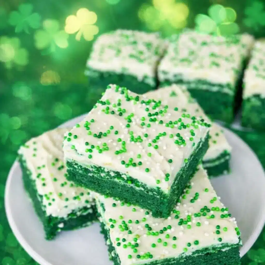 green velvet brownies with cream cheese frosting