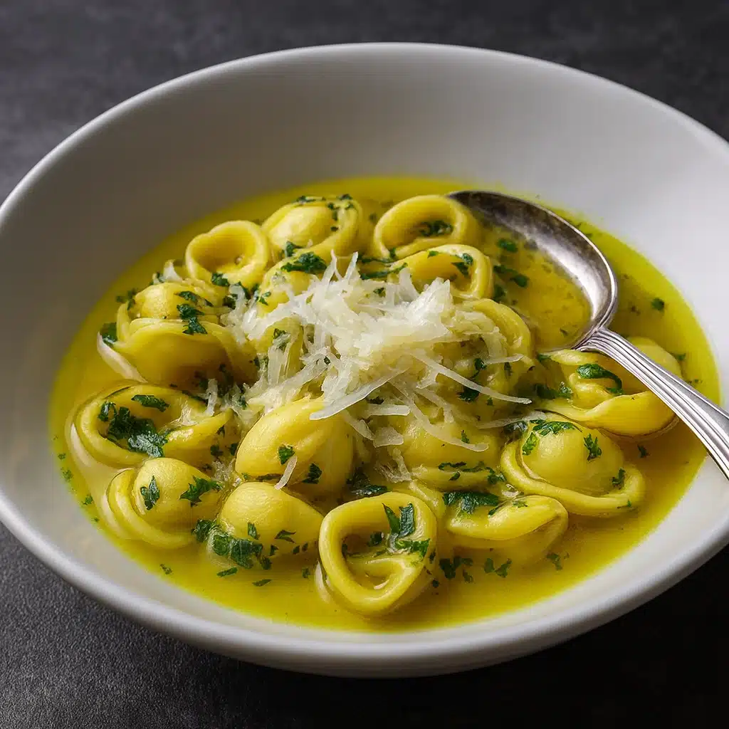 Italian Pastina Soup in a cozy kitchen setting