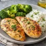Juicy Baked Chicken Breast fresh out of the oven