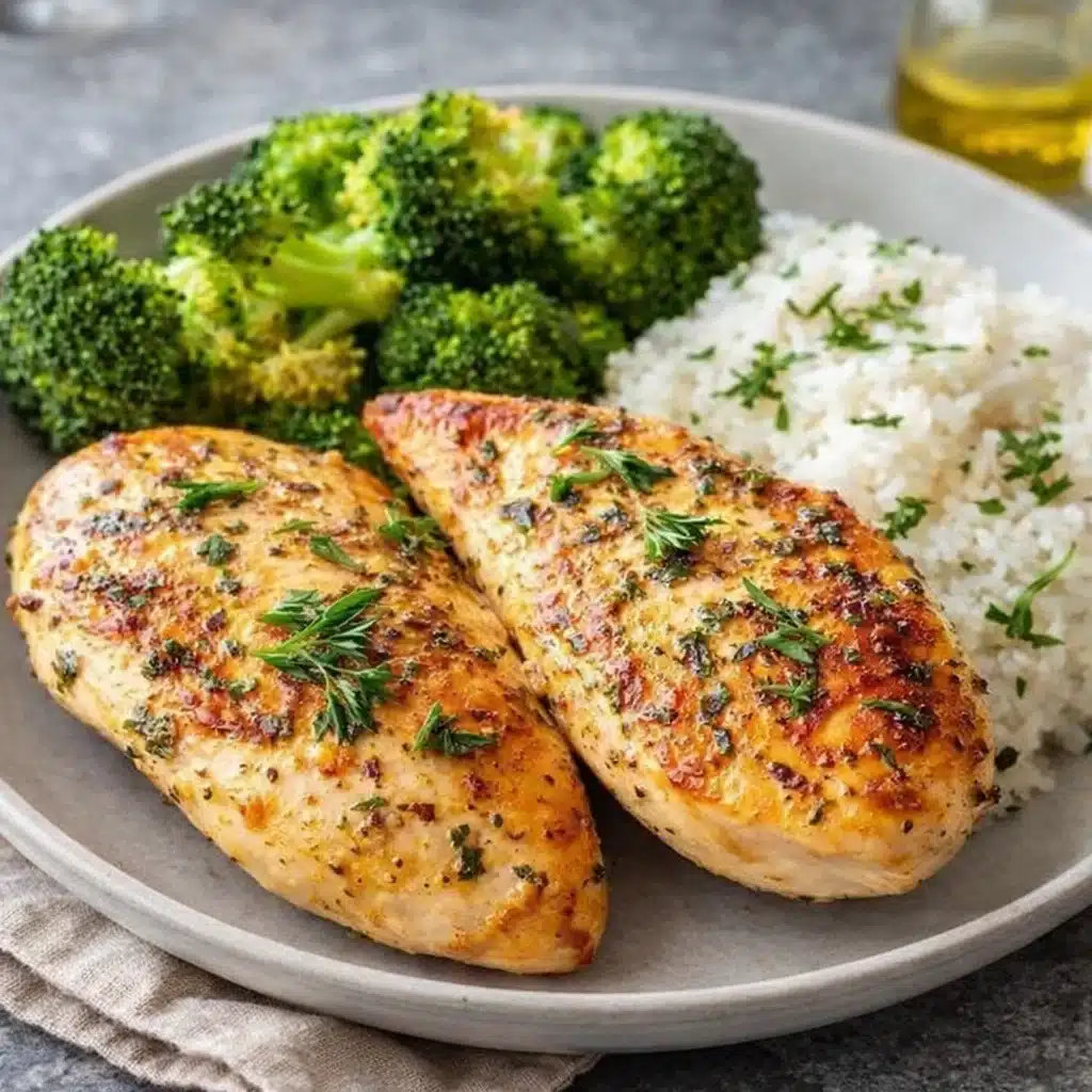 Juicy Baked Chicken Breast fresh out of the oven