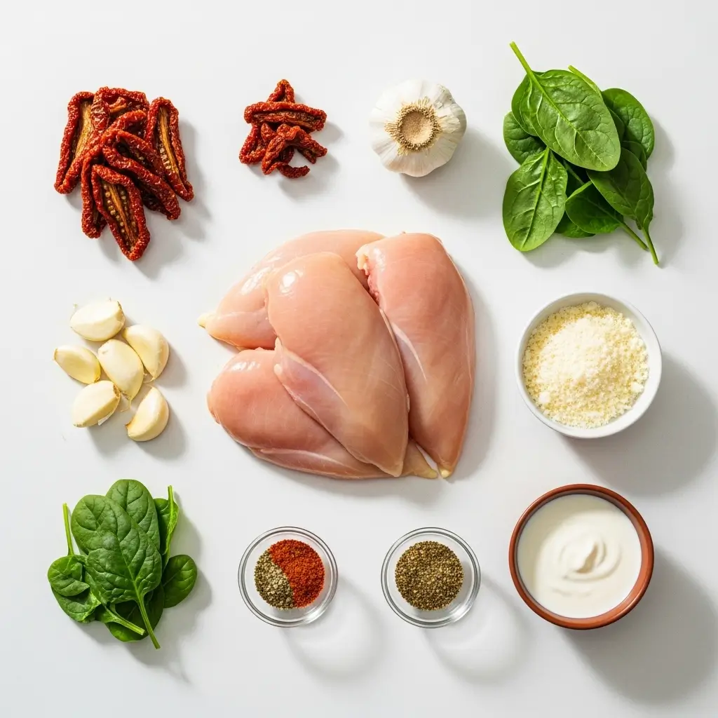 rich crockpot tuscan chicken ingredients