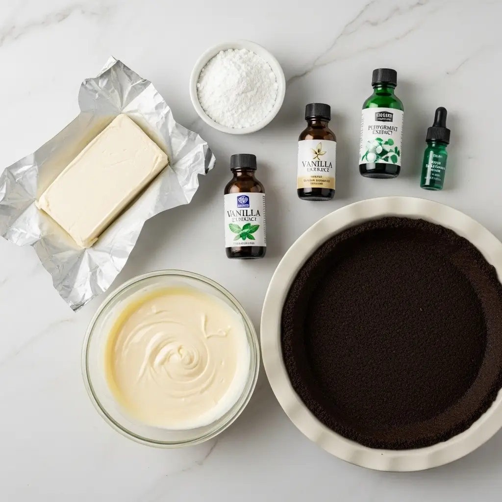 Ingredients for Shamrock Swirl Pie