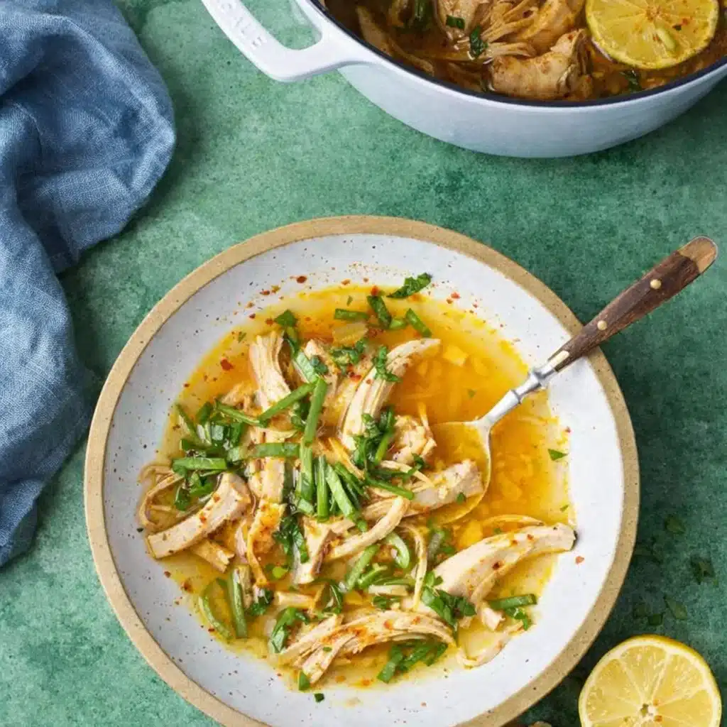 Simple Chicken Soup Recipe with lemon and herbs