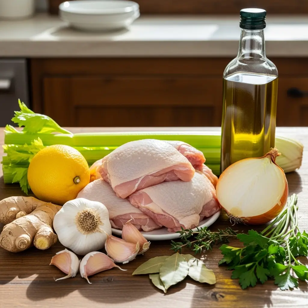 Ingredients for Simple Chicken Soup Recipe
