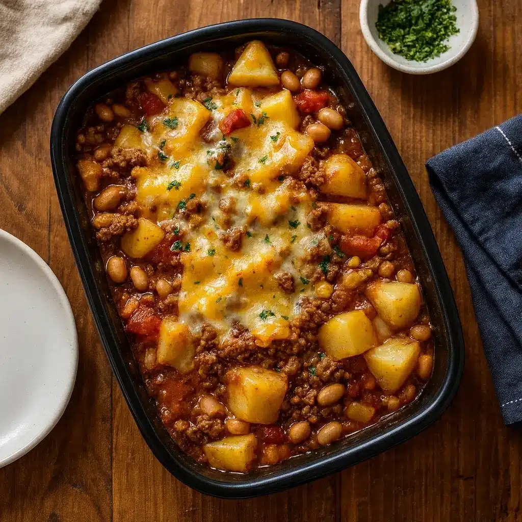 Slow Cooker Cowboy Casserole in Slow Cooker