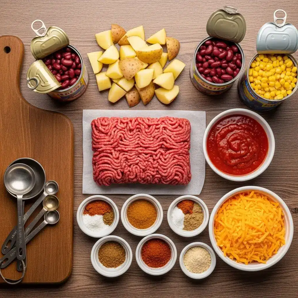 Ingredients for Slow Cooker Cowboy Casserole