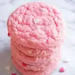 Valentine's Day Cake Mix Cookies with Sprinkles