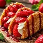 Valentine’s Day Treats with heart cakes and chocolate strawberries