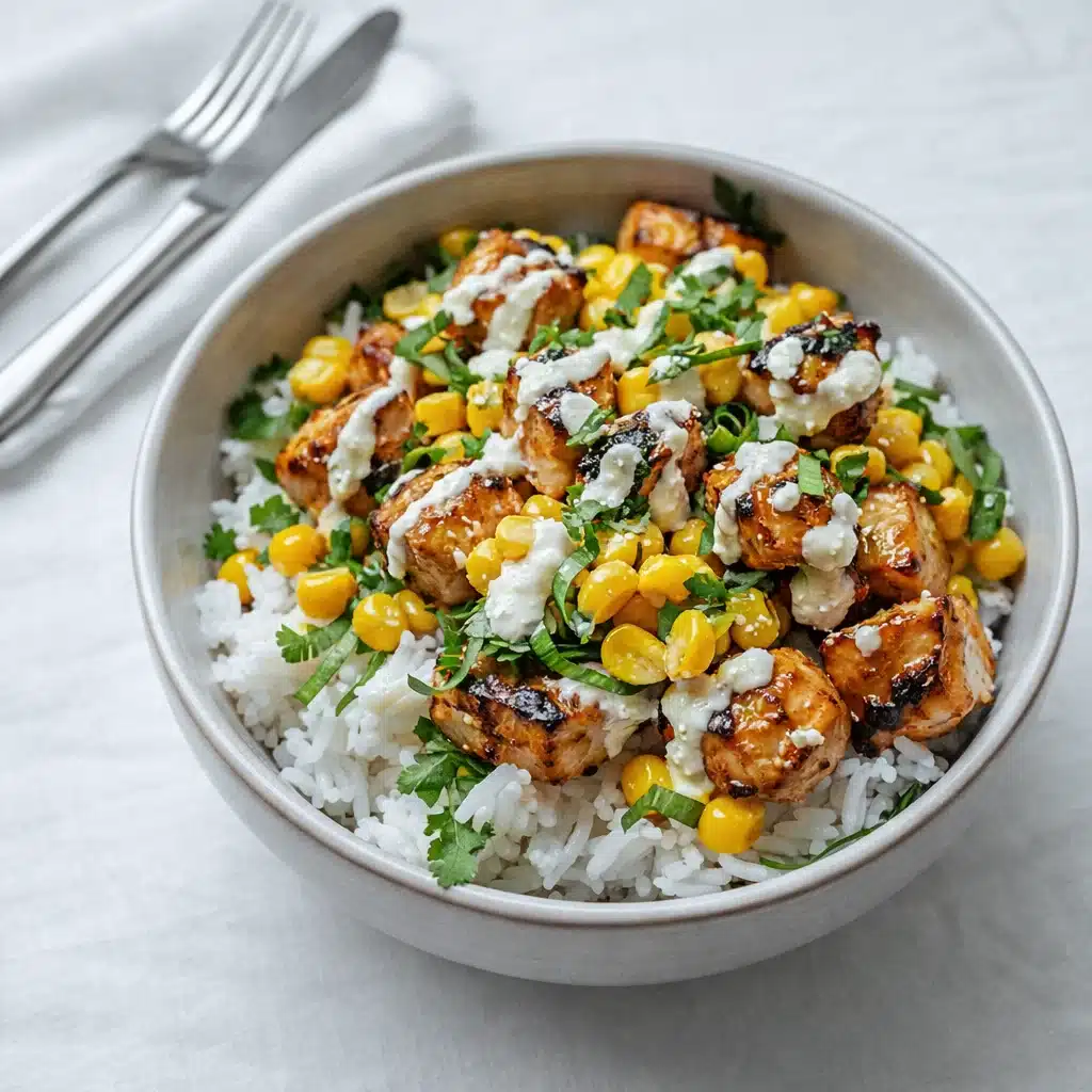 Flavor-packed Street Corn Chicken Rice Bowl