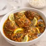 Crockpot Lemon Garlic Butter Chicken Thighs