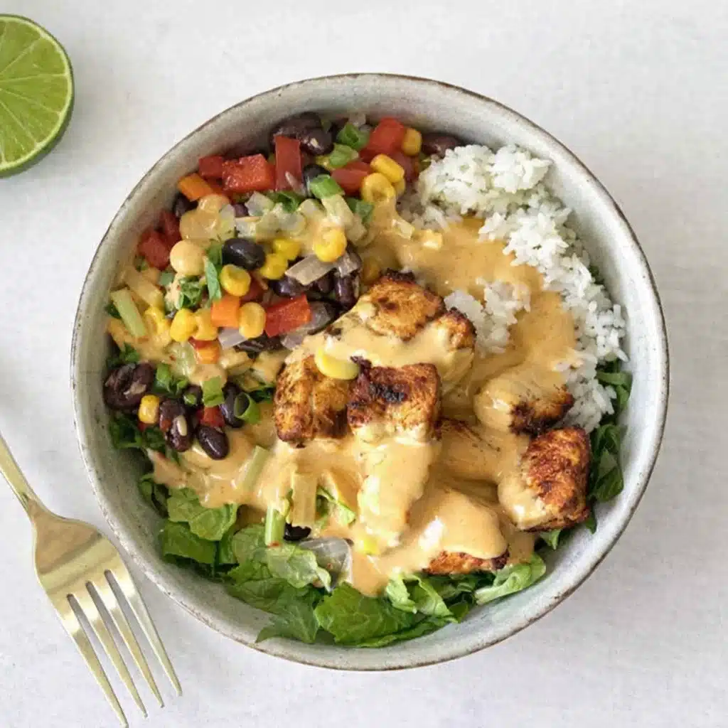 Easy Southwest Chicken Burrito Bowls