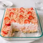 Easy Strawberry Crunch Poke Cake Recipe