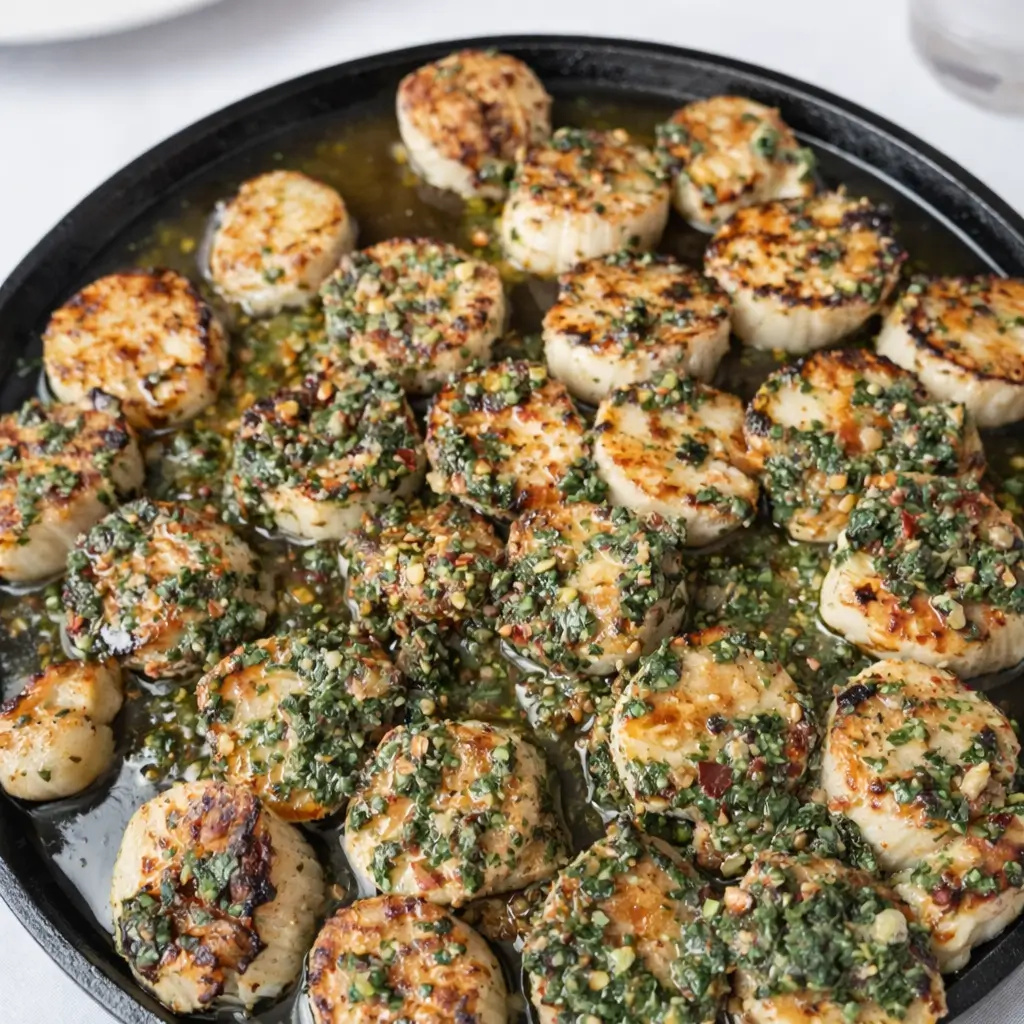 Garlic Butter Scallops with Lemon and Parsley