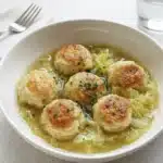 German Cabbage and Dumplings served with fresh parsley