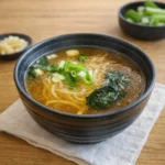 Japanese Glass Noodle Soup in a bowl