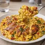 One Pot Cajun Chicken Alfredo Orzo creamy skillet dinner