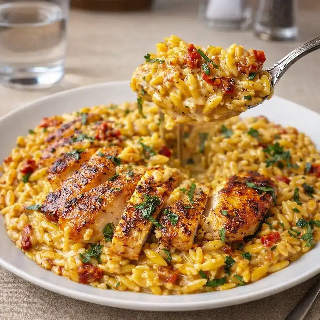One Pot Cajun Chicken Alfredo Orzo creamy skillet dinner