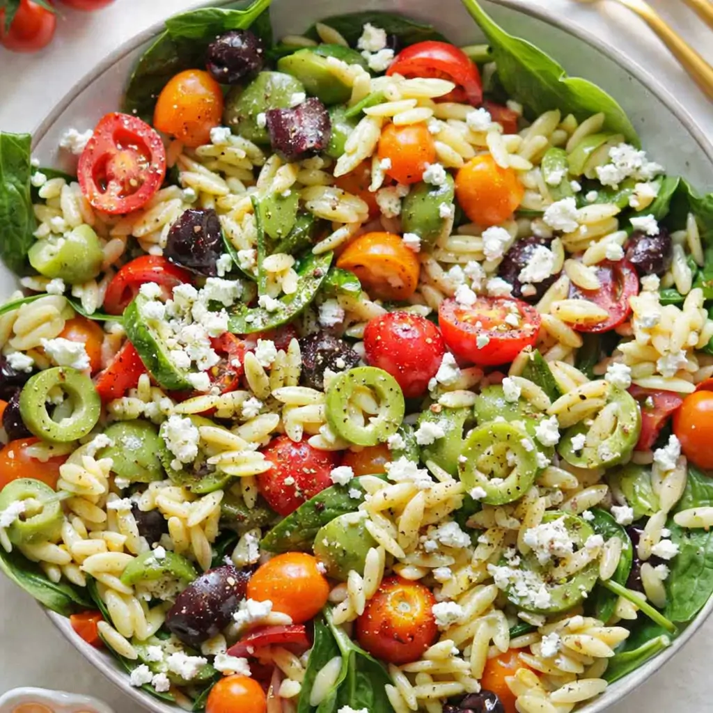 Orzo Salad with Feta and Vegetables