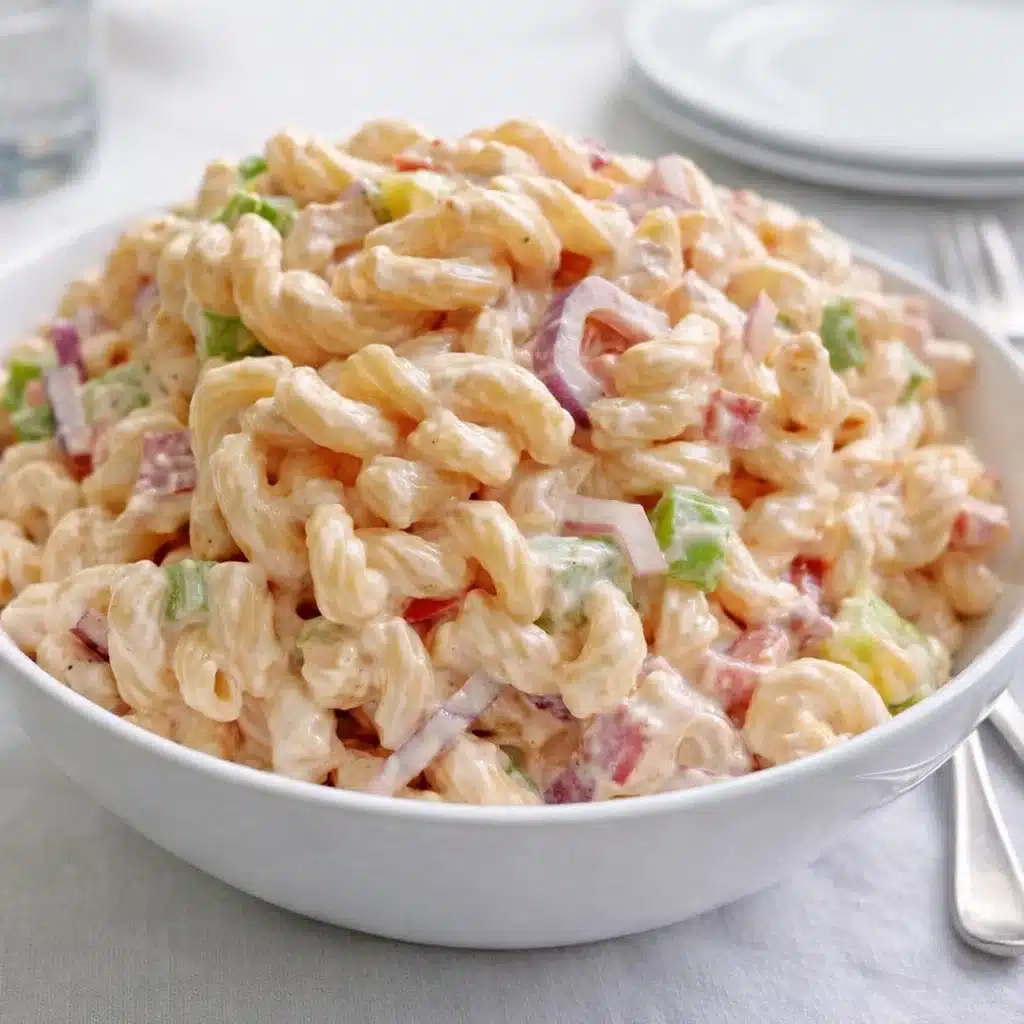 Pink Cadillac Pasta Salad creamy tangy summer salad