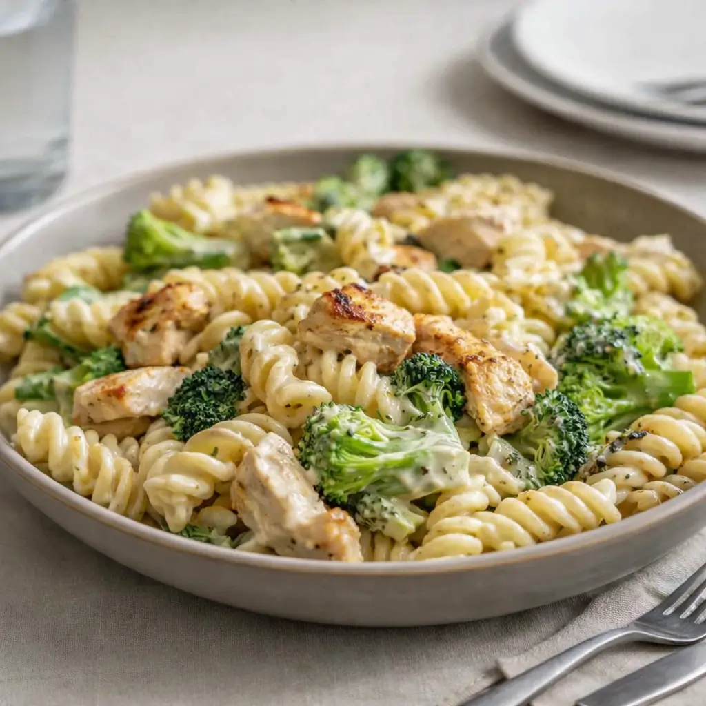 Rotisserie Chicken Broccoli Pasta creamy dinner